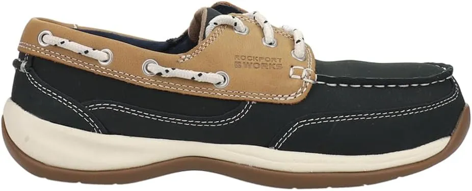 Womens Sailing Club Slip Resistant Steel Toe Work Safety Shoes Casual - Blue - Size 5.5 W