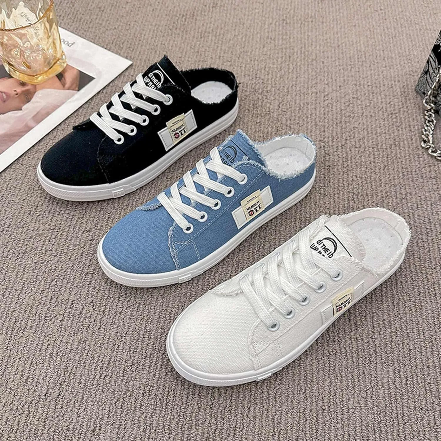 Womens Shoes Ethnic Casual Shoes Summer Fashion Hollow Breathable Flat Heel Soft Woven Leather Shoes Slip on for Men
