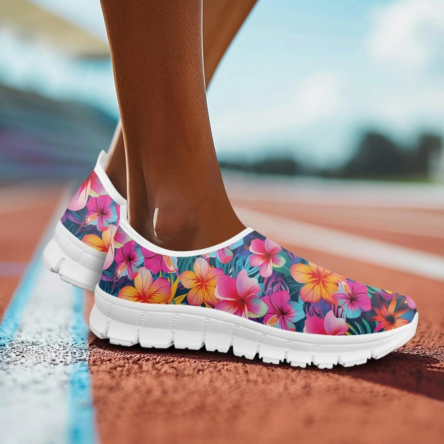Women's Slip-On Walking Shoes Breathable Mesh Sneakers Casual Shoes