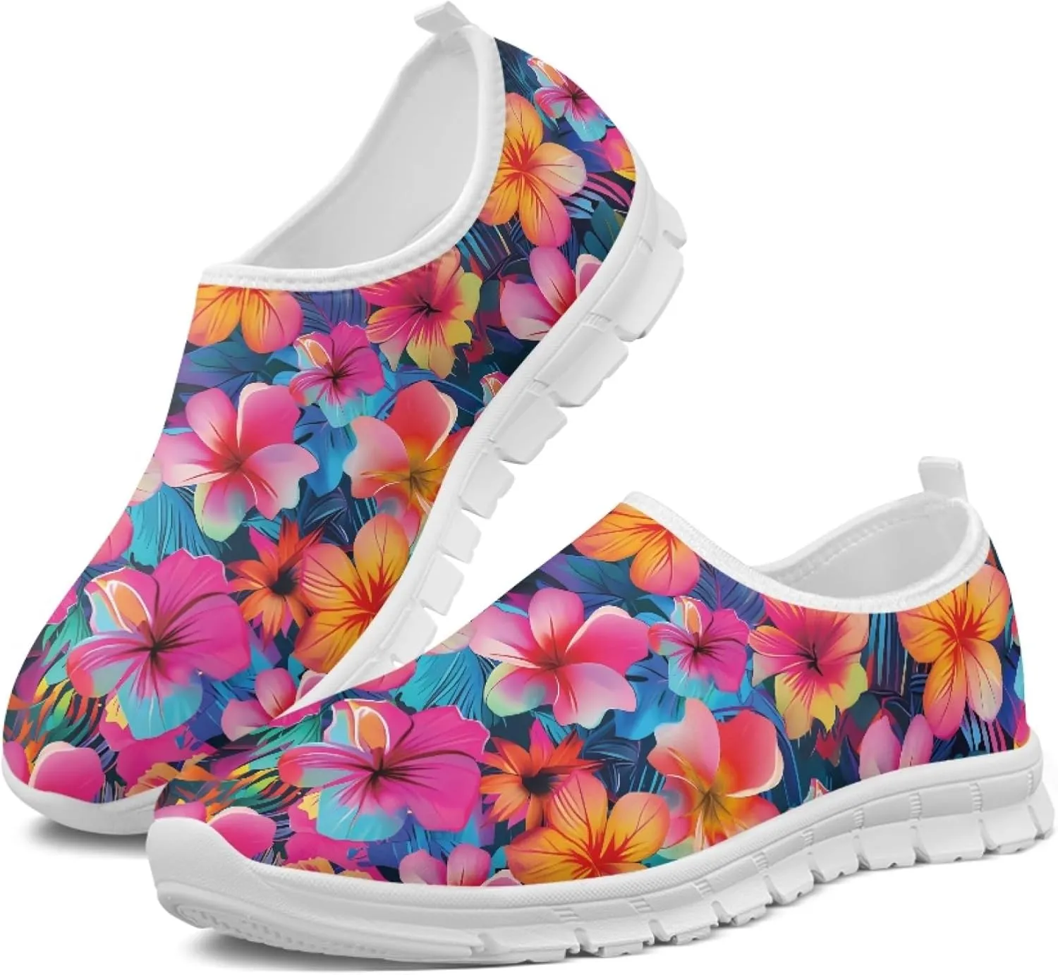 Women's Slip-On Walking Shoes Breathable Mesh Sneakers Casual Shoes
