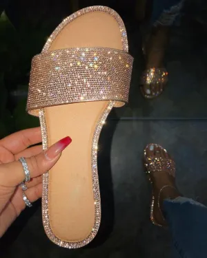 Women's Summer Basic Diamonds Slip-On Slippers
