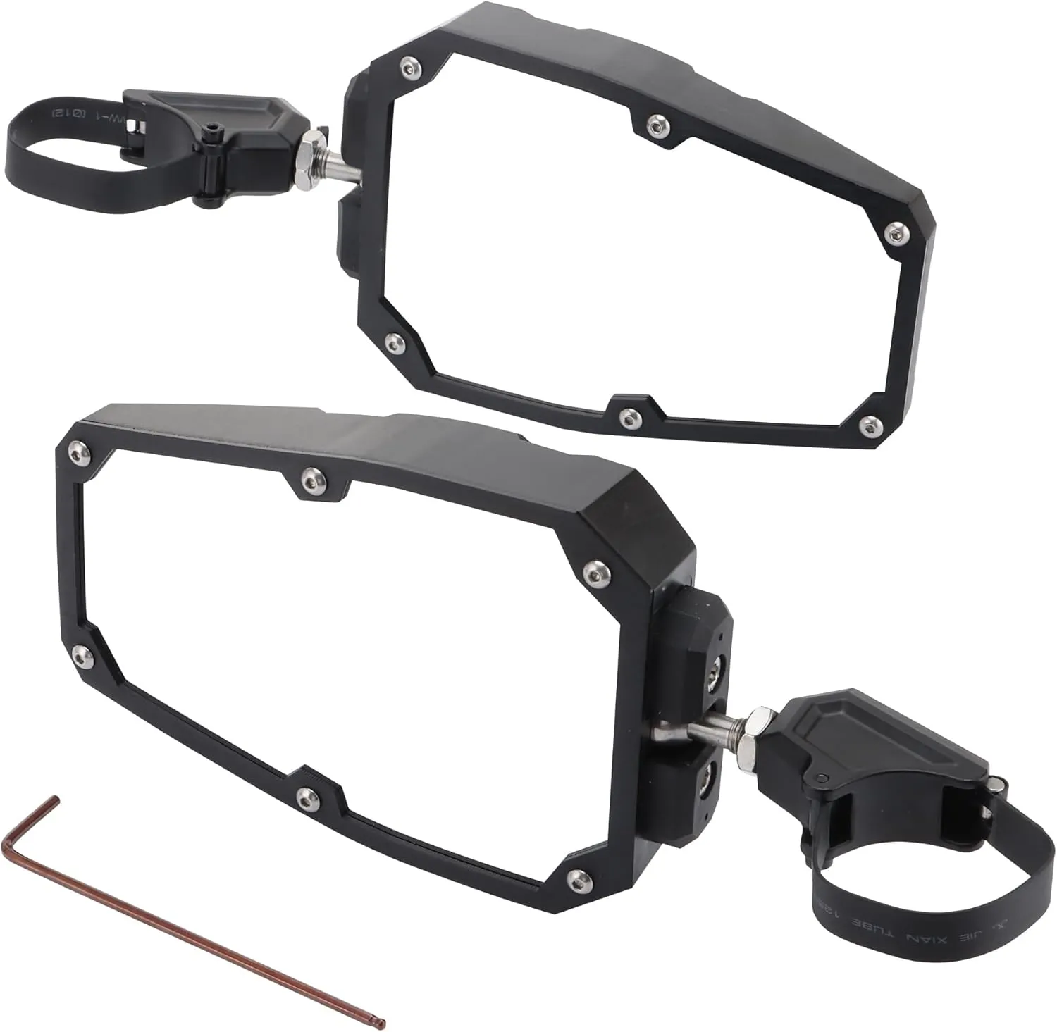 WOOSTAR Side View Mirrors with Clamps Replacement for Polaris RZR 900 1000 Rhino Teryx Mule YXZ Pioneer Gator X3 Shatter Proof UTV Pack of 2