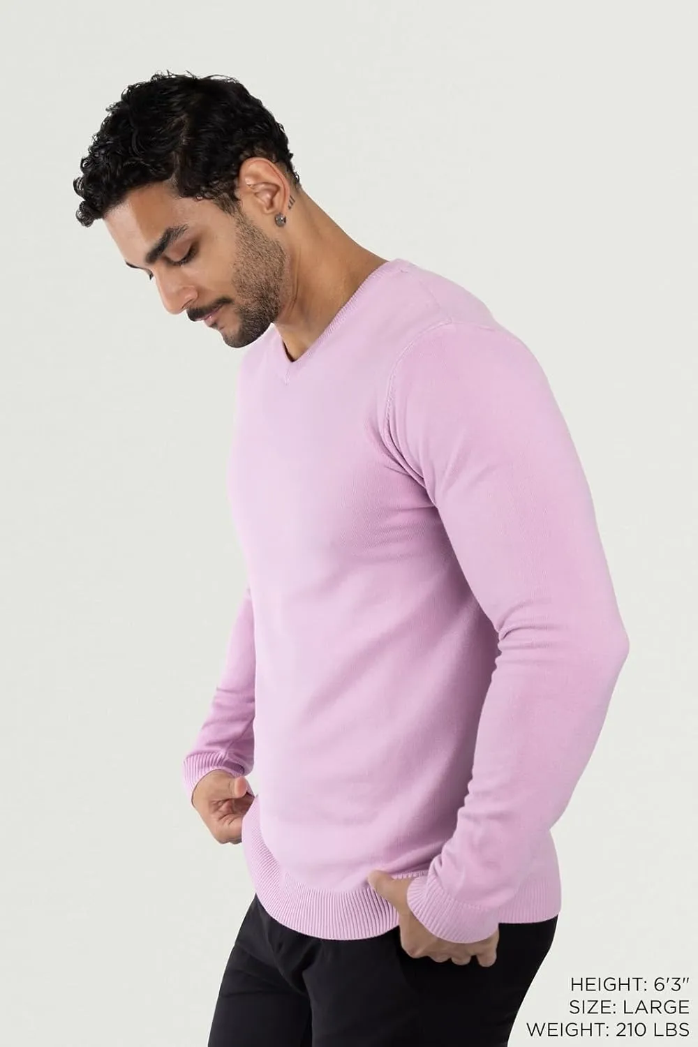 X RAY Mens V Neck Sweater, Basic Slim Fit Pullover, V-Neck Dress Sweater for Men Fall Winter (Available in Big & Tall)