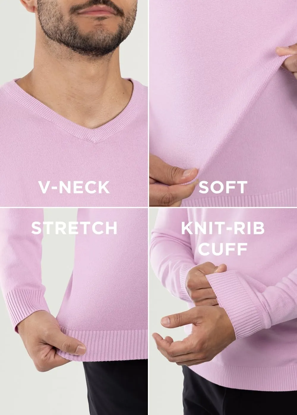 X RAY Mens V Neck Sweater, Basic Slim Fit Pullover, V-Neck Dress Sweater for Men Fall Winter (Available in Big & Tall)