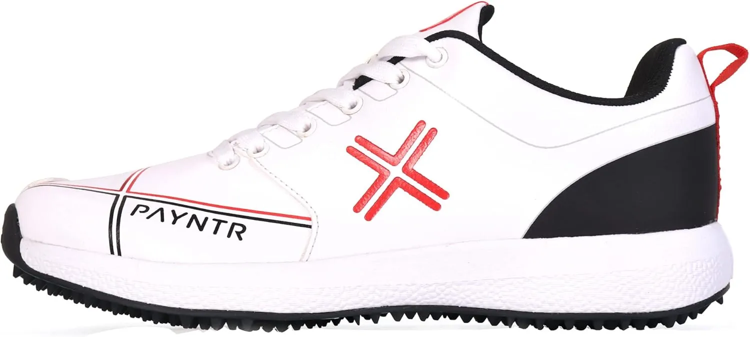 X Rubber Stud (White & Black) Cricket Shoes - 2023