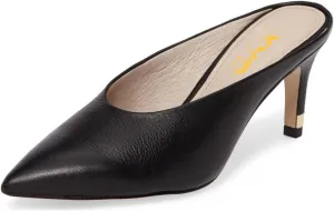 XYD Women Retro Pointed Toe Mid Heel Mules Slip On Clog Sandals Casual Slide Pumps Shoes