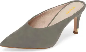 XYD Women Retro Pointed Toe Mid Heel Mules Slip On Clog Sandals Casual Slide Pumps Shoes