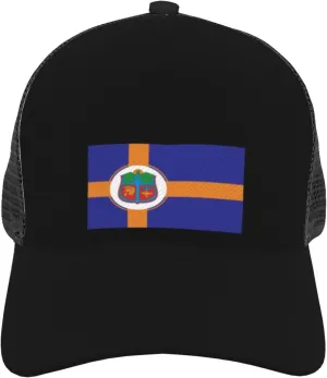 Zastava Zaječara Adjustable Mesh Trucker Baseball Cap Breathable Mesh for Casual Wear Golf Dad Hat for Men, Women Sun Hat Trucker Hat Black