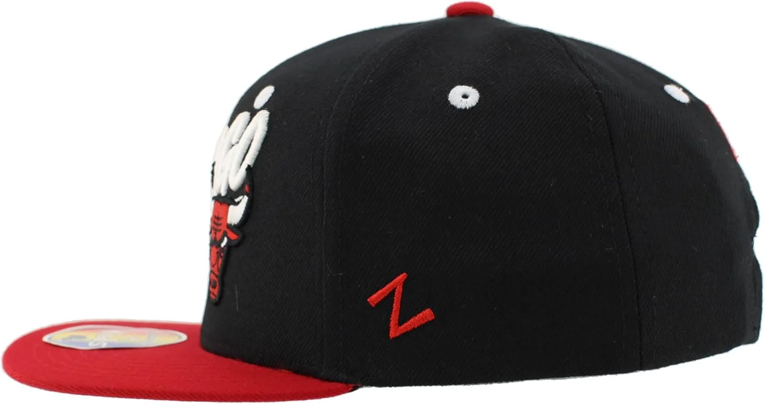 ZHATS Unisex Kid's NBA Officially Licensed Youth Adjustable Snapback Hat Flat Bill Z11
